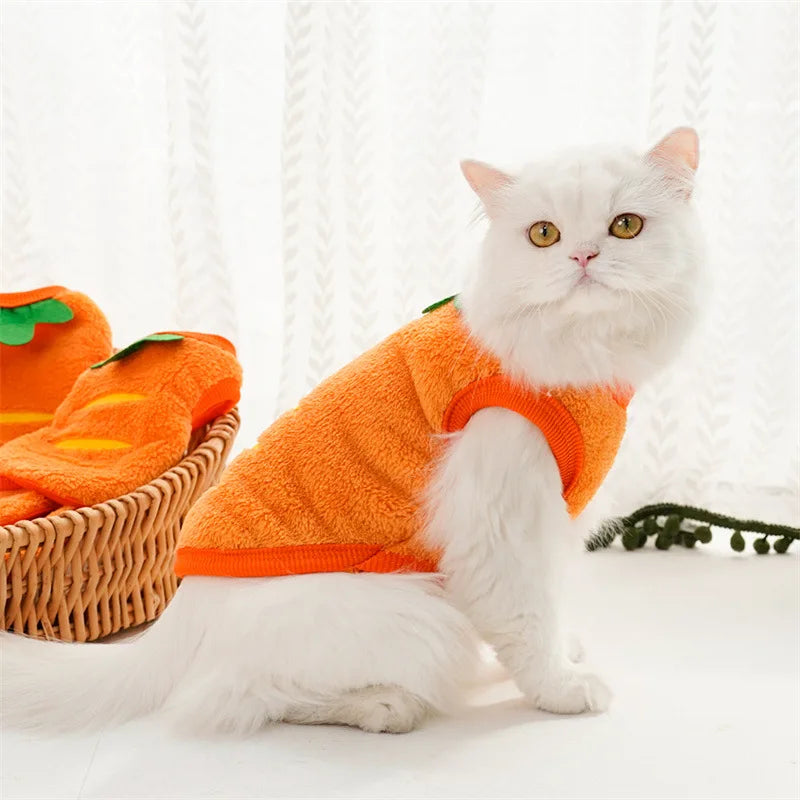 Cozy Fleece Winter Vest for Small Cats