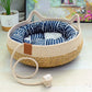 Woven Summer Cat Bed with Removable Cover