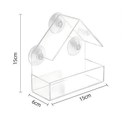 Clear Glass Window Bird Feeder