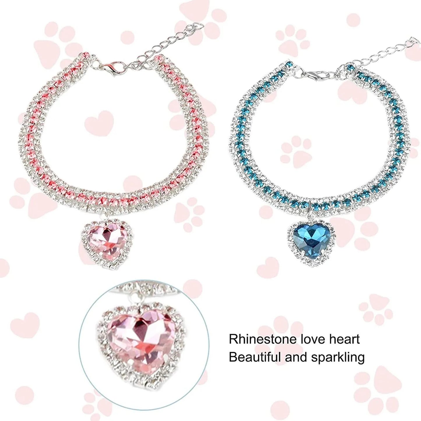 Crystal Pendant Pet Collar